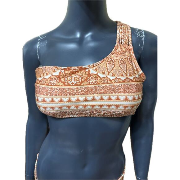 Chelsea & Violet Swim Suit 2-Piece Bikini New Top Medium Bottom Small Orange - Picture 2 of 16